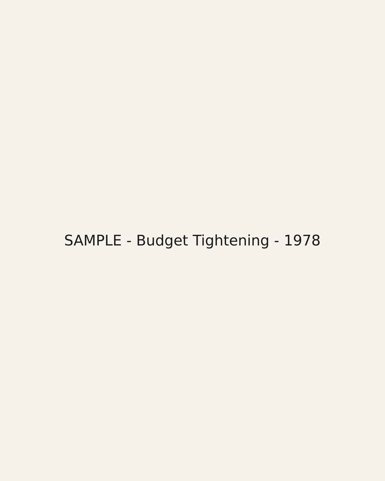 Budget Tightening
